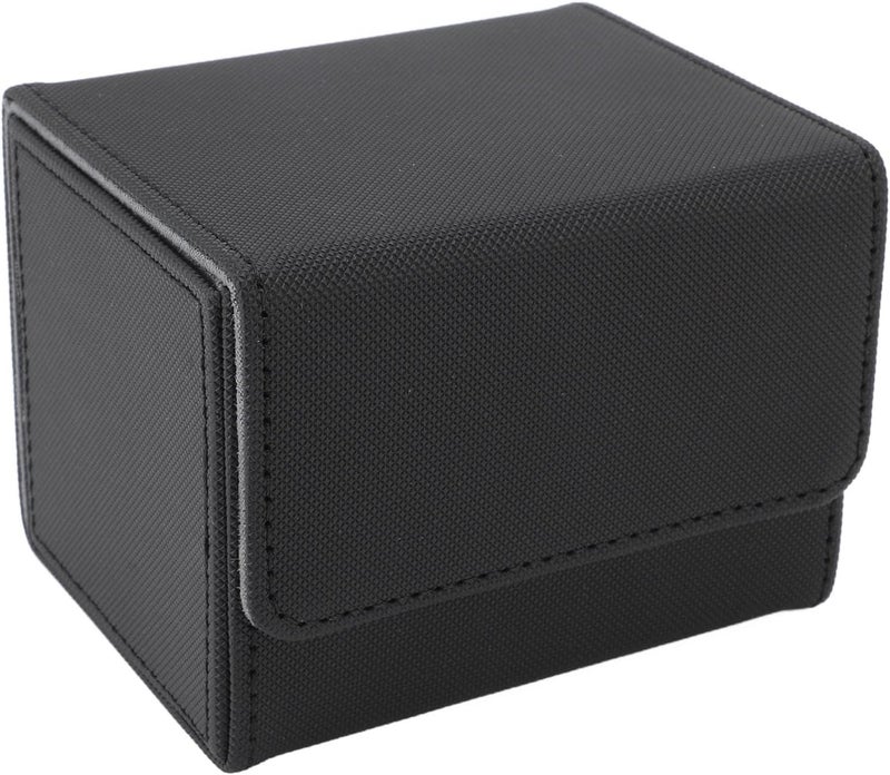 ZJchao Magnetic Closure PU Leather Trading Card Storage Box Holds 120+ Single Sleeved Cards - Ideal for and Collectors in Gray (Black Gray) - Image 5