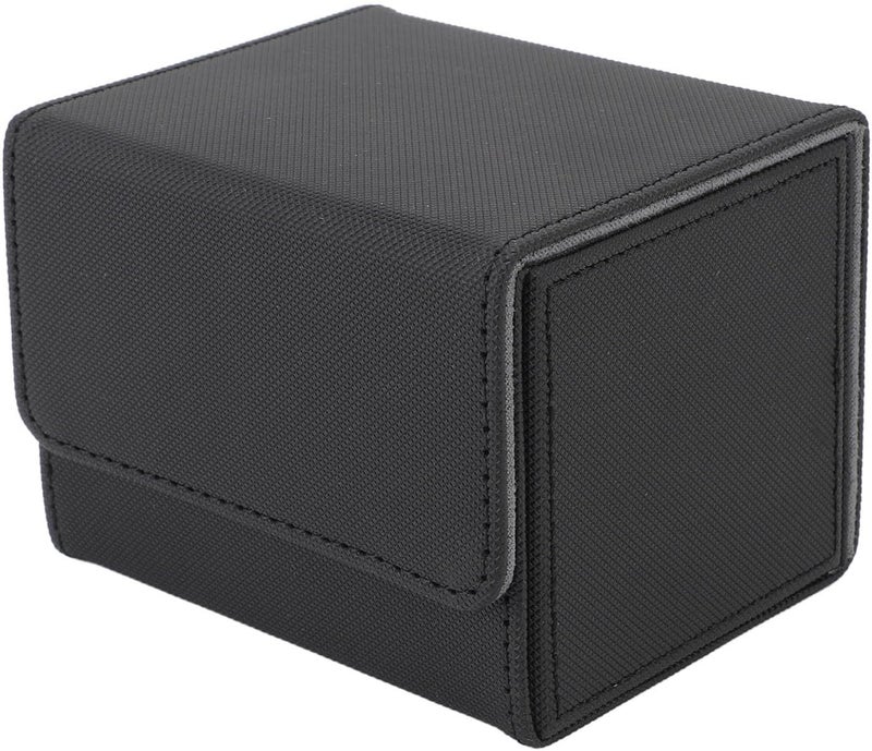 ZJchao Magnetic Closure PU Leather Trading Card Storage Box Holds 120+ Single Sleeved Cards - Ideal for and Collectors in Gray (Black Gray) - Image 2