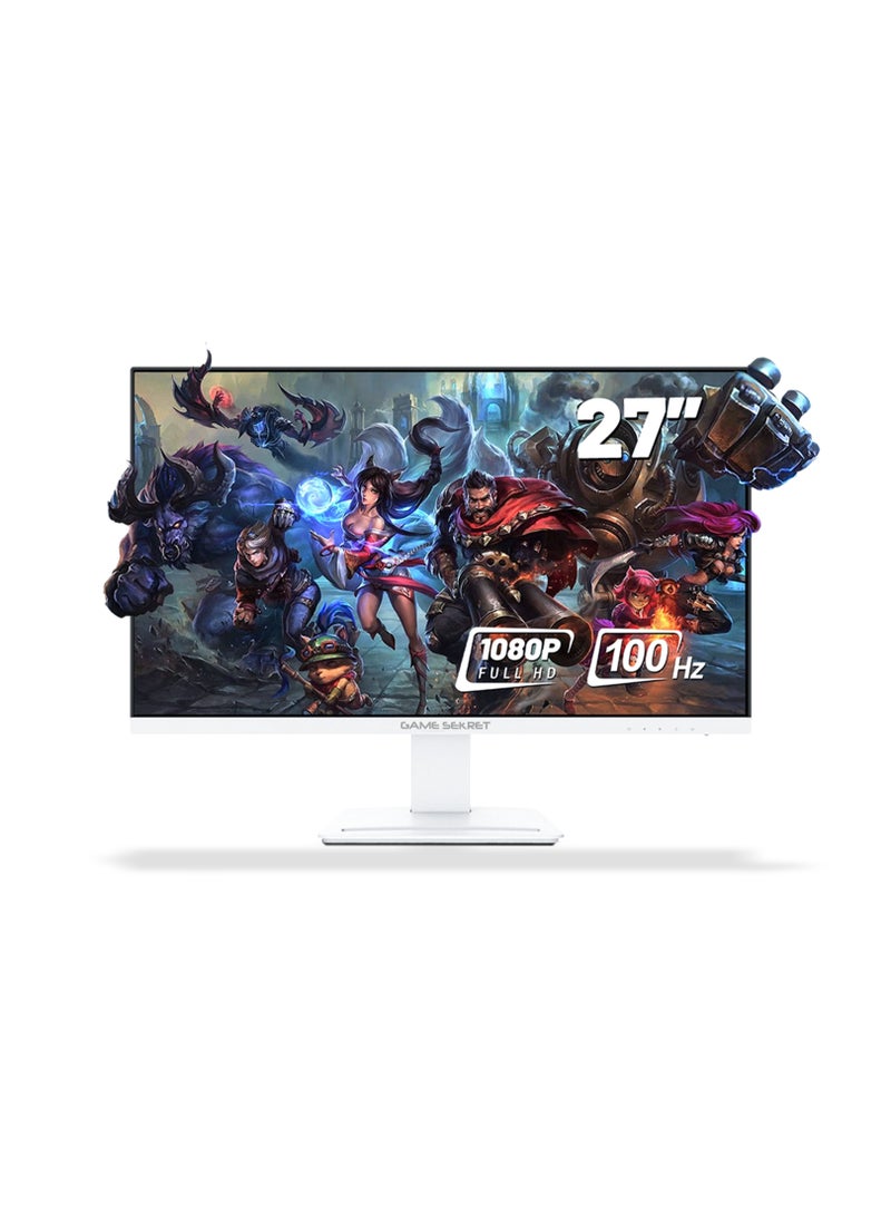 Game Sekret باقة حاسوب الألعاب Pro من Game Sekret – بمعالج Intel Core i5-14400F، وخيار بطاقة رسومات GeForce RTX 3060 أو RTX 4060 أو RTX 5060 أو RTX 5060 Ti، وذاكرة 16GB DDR5، وتخزين NVMe SSD سعة 1TB، ومبرّد هوائي، ولوحة H610، ومزوّد طاقة 650W 80+، مع شاشة 27 بوصة FHD ولوحة مفاتيح وفأرة ولوحة فأرة وسماعة رأس، واتصال Wi-Fi وBluetooth، ونظام Windows 11 Pro، مع ضمان لمدة سنة واحدة. white - Image 3