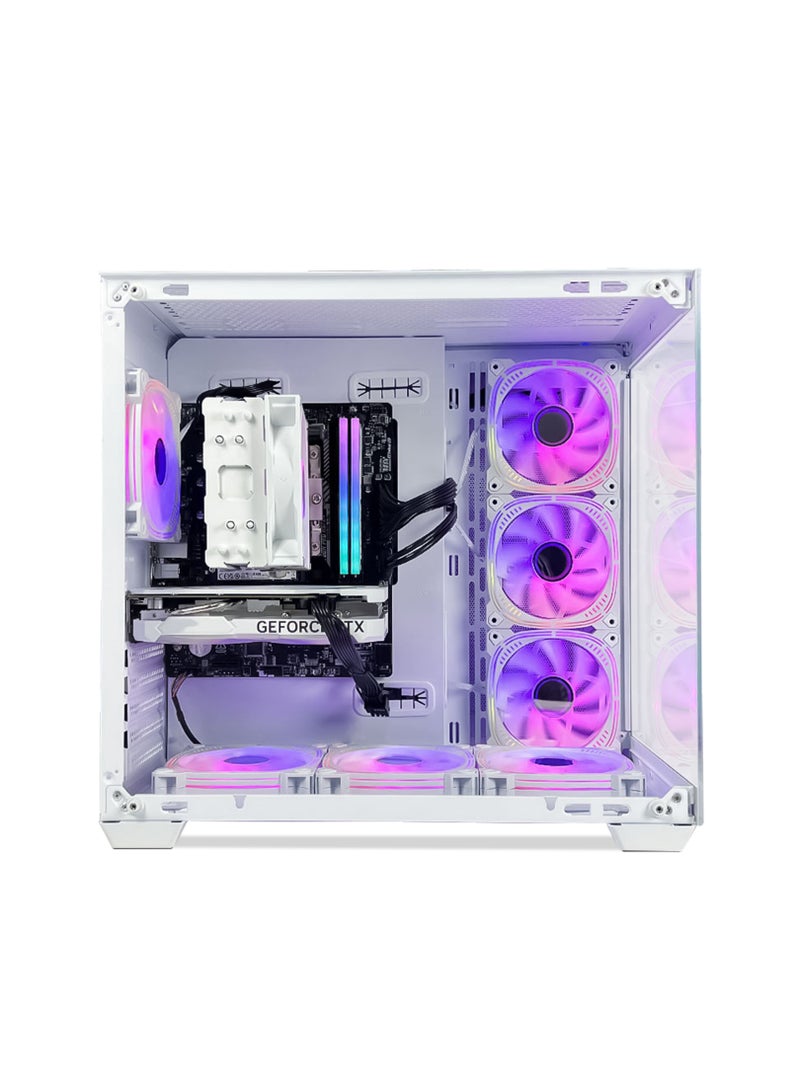 Game Sekret باقة حاسوب الألعاب Pro من Game Sekret – بمعالج Intel Core i5-14400F، وخيار بطاقة رسومات GeForce RTX 3060 أو RTX 4060 أو RTX 5060 أو RTX 5060 Ti، وذاكرة 16GB DDR5، وتخزين NVMe SSD سعة 1TB، ومبرّد هوائي، ولوحة H610، ومزوّد طاقة 650W 80+، مع شاشة 27 بوصة FHD ولوحة مفاتيح وفأرة ولوحة فأرة وسماعة رأس، واتصال Wi-Fi وBluetooth، ونظام Windows 11 Pro، مع ضمان لمدة سنة واحدة. white - Image 5