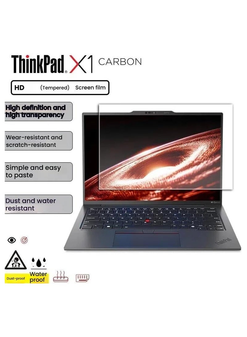 حماية شاشة متوافقة مع جهاز Lenovo ThinkPad X1 Carbon Aura AI الجيل 13 2025 مقاس 14 بوصة - فيلم زجاجي مقوى شفاف بصلابة 9H عالية الدقة - Image 2