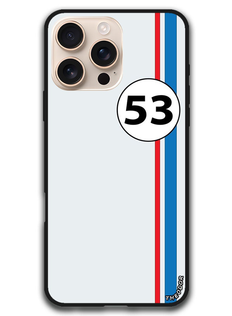 Theodor Protective Case Anti Scratch Shock Proof Bumper Cover For iPhone 16 Pro Max (6.9)-inch Red and blue stripes 53 - Image 1