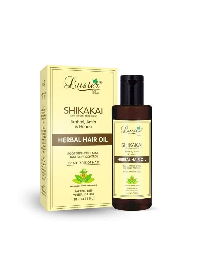 LUSTER Shikakai Herbal Hair Oil ; Root Strengthening & Dandruff Control Hair Oil ; Hair Oil Growth For Women & Men (Paraben & Mineral Oil Free) Pack Of 4110 Ml Each - Image 3
