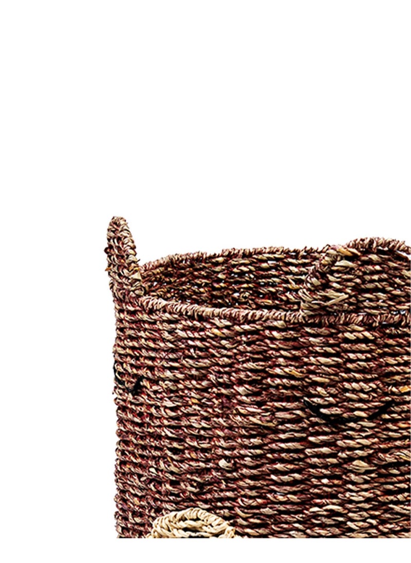 Homesmiths Bear Shape Seagrass Storage Basket Dia-38 x H46 cm  - Image 2