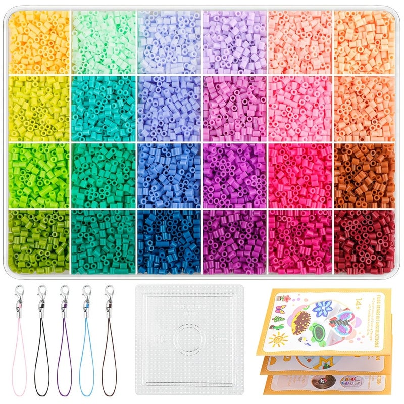 Pony Beads Kit Set One 24 Pattern 2.6mm Craft for Beginners - Image 2