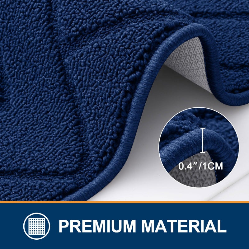 OLANLY Indoor Door Mat  36x24  Dirt Resistant and Absorbent  Sturdy Non-Slip Rubber Backing  Easy to Clean  Washable Entry Mat  Ideal Low-Profile Floor Mat for Front Back Door and Entryway  Navy - Image 3