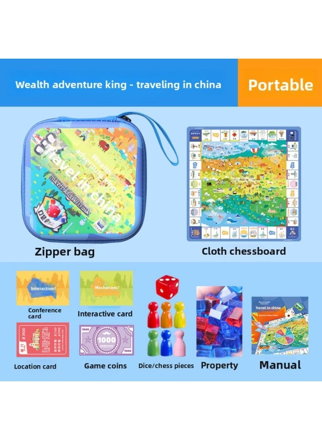 Mr. Toy Wealth Adventure King Children's Millionaire Travel Around The World In China Parent-Child Interactive Game Board Game Toys