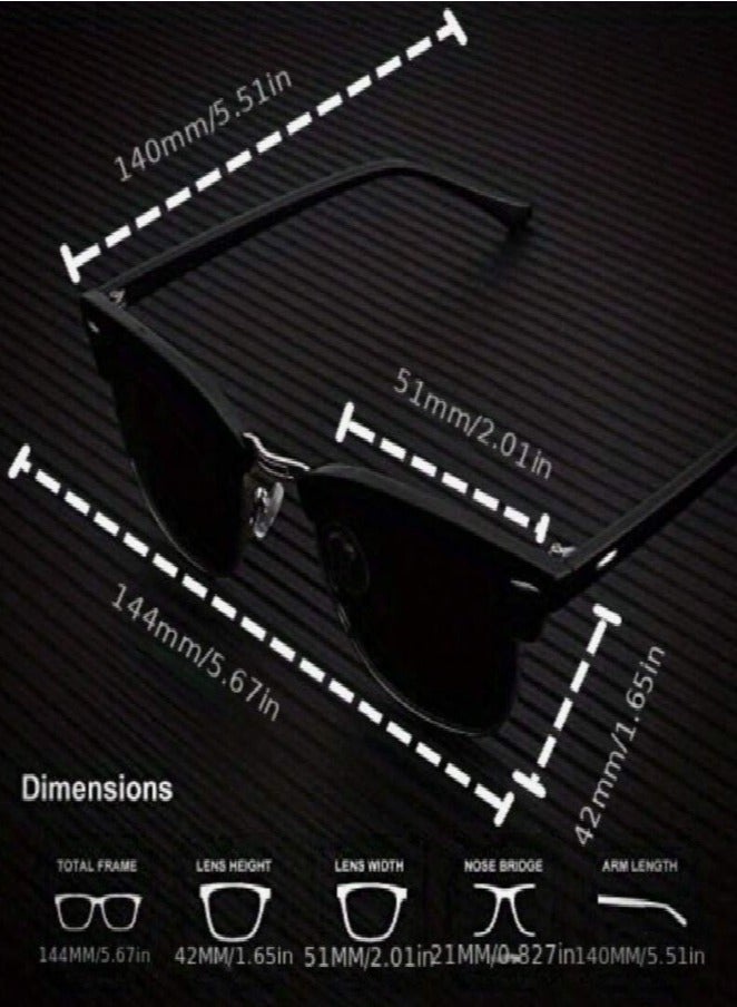 ديلز بيك نظارة شمسية رجالية أنيقة وعصرية واقية من الأشعة فوق البنفسجية - Image 3