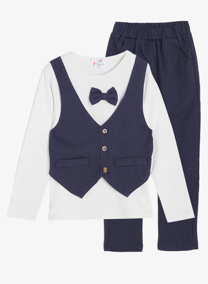 Pinata Boys' Dressy Set with Shirt, Waistcoat, Trousers and Bow