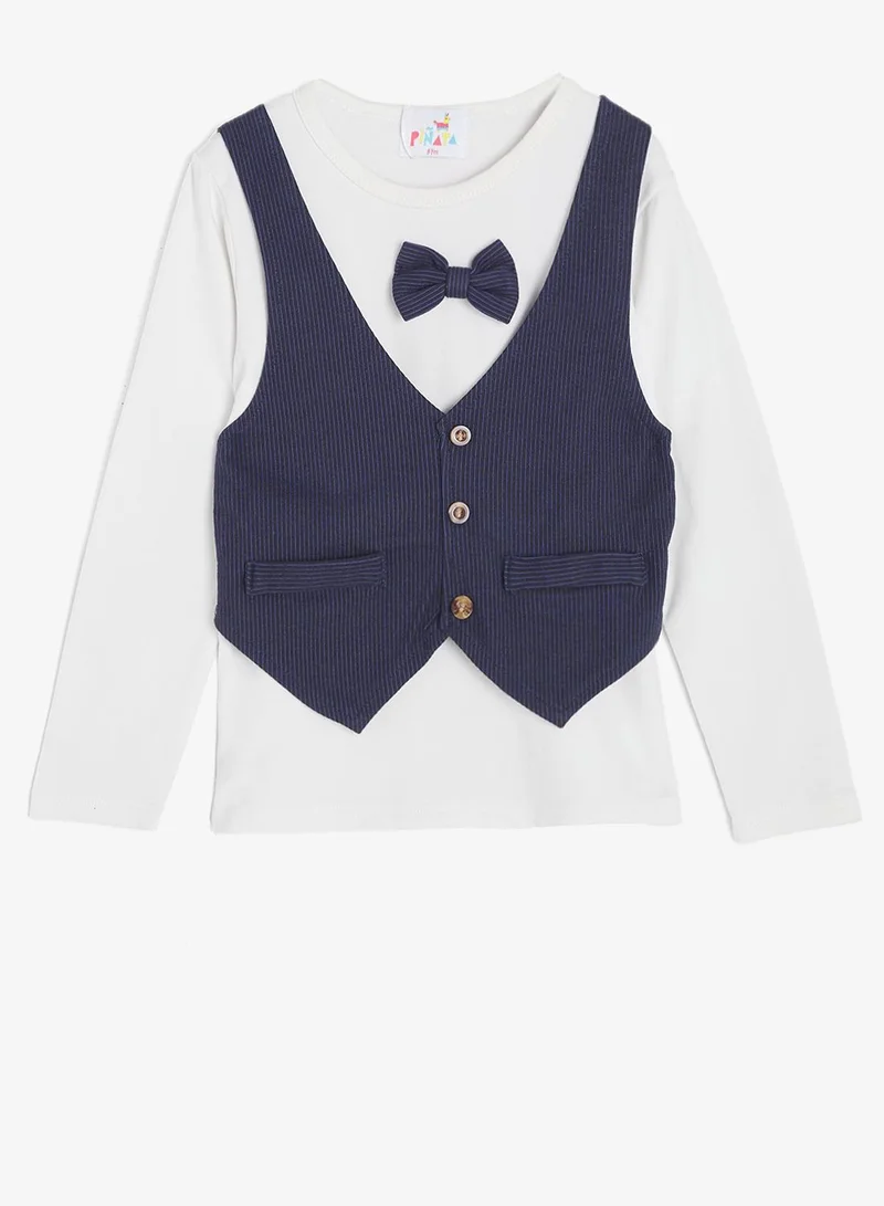 Pinata  Boys' Dressy Set with Shirt, Waistcoat, Trousers and Bow for Men | Best Price UAE