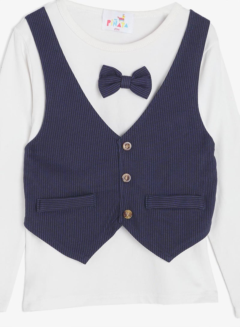 Pinata Boys' Dressy Set with Shirt, Waistcoat, Trousers and Bow - Image 5