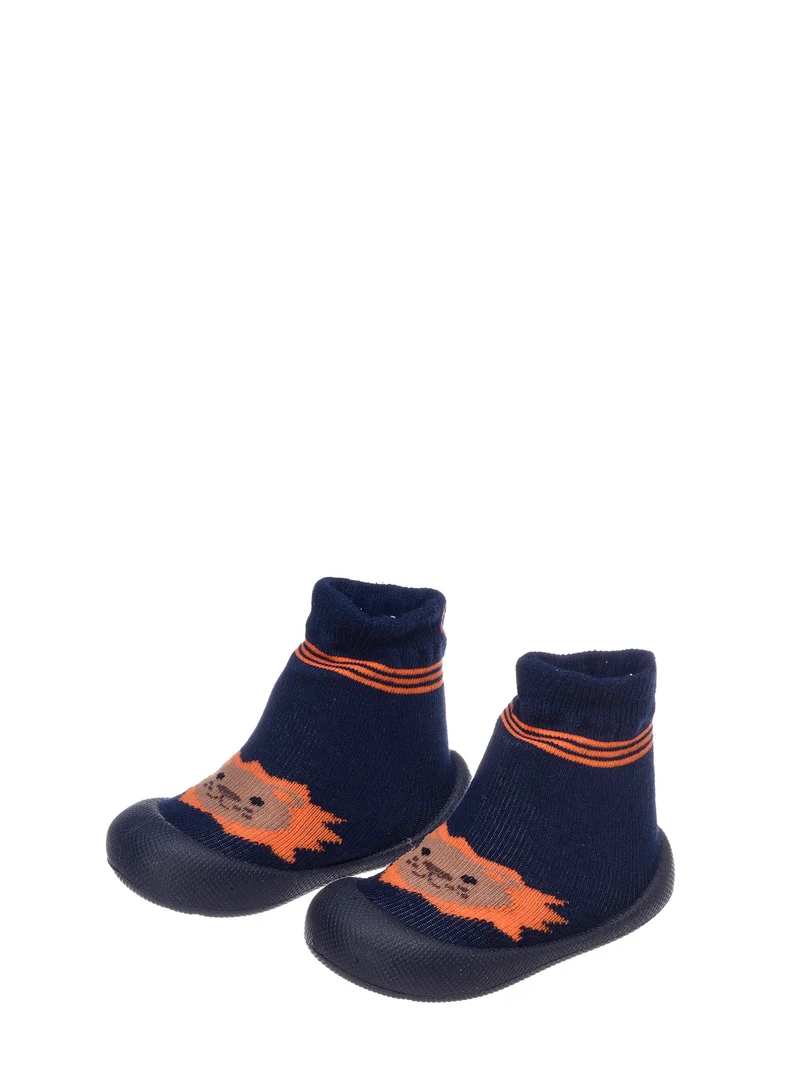 Klin KLIN MEIA MEIA COM SOLA COMFORT MARINHO/LARANJA