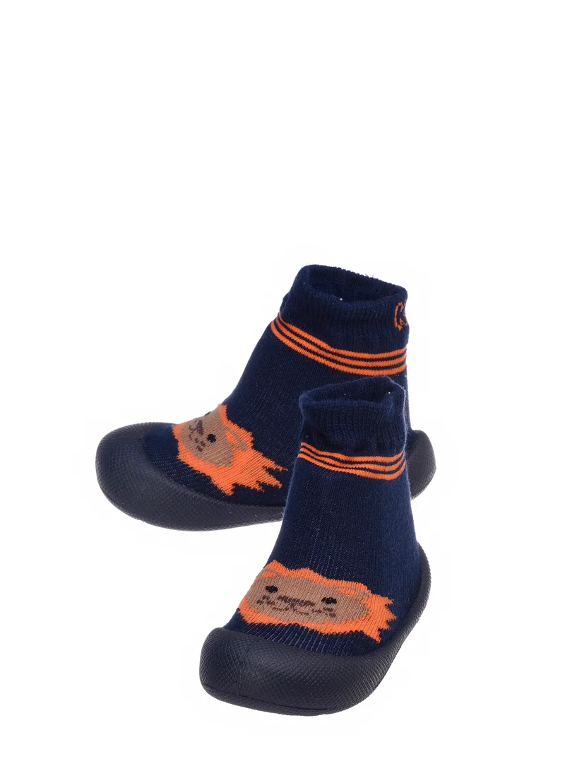 Klin KLIN MEIA MEIA COM SOLA COMFORT MARINHO/LARANJA