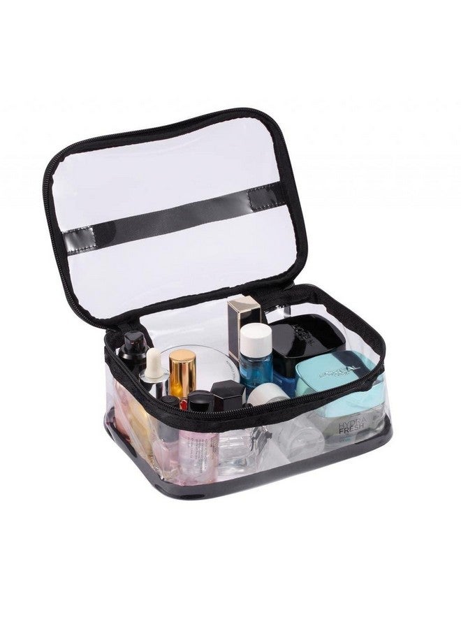 LYF5STAR Transparent Clear Cosmetic Pouches (8.3"x5"x3.5") with Double Zipper and Handle for Women/Men/Girls-Suitable for Travel, Carry Makeup, Jewellery, Toiletry Bag - Multi Color 1 - Image 5