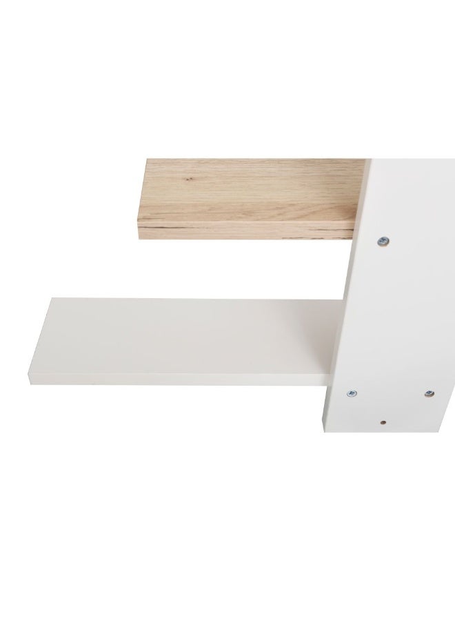 DANUBE HOME رف حائط كوليس 5 طبقات - أثاث غرفة معيشة أنيق من البلوط/الأبيض، خشب هندسي، 85×11.5×70 سم، مثالي لديكور المنزل والتخزين، 5 رفوف، تشطيب ميلامين - Image 4