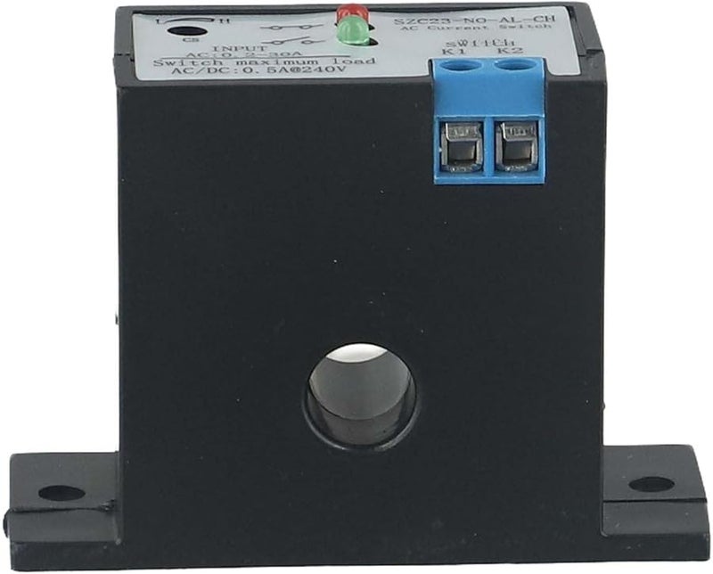 مفتاح استشعار تيار متردد يعمل بالطاقة الذاتية، مفتوح عادةً، 0-30 أمبير مع مؤشر LED، هيكل من مادة ABS، مستشعر MOS لاسلكي، SZC23 NO AL CH - Image 5