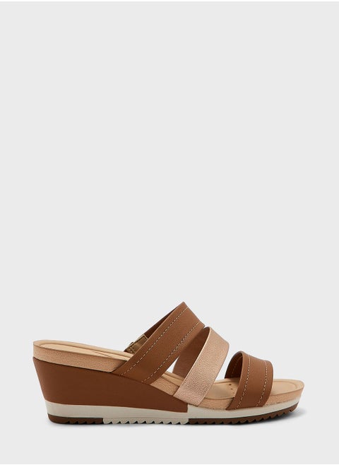 Multi Strap Wedge Sandals