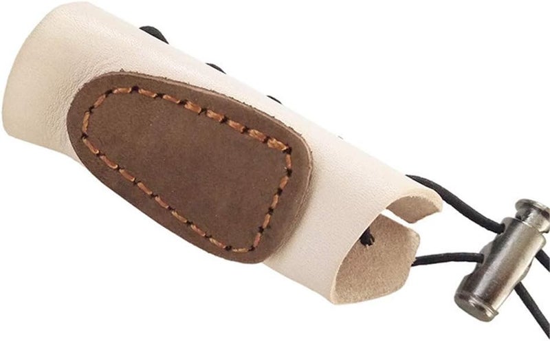 HRCHCG Archery Gloves Bow Finger Tab Leather Tradition Recurve Bow American Hunting Bow Hand Guard Protect Hand Finger (Pack of 3) - Image 3