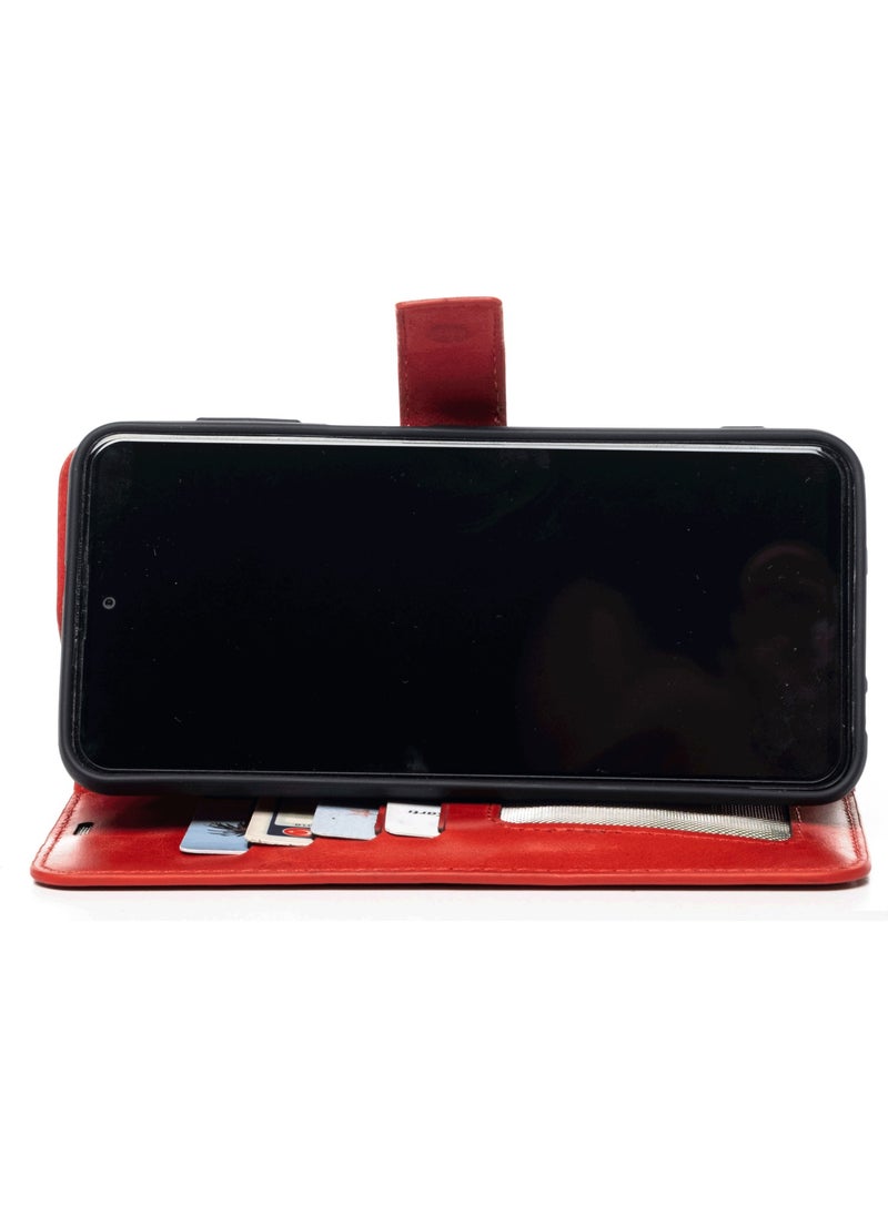 Eonaks - Samsung Galaxy A70S Genuine Leather Wallet Cover Quality Luxury Case - Image 1