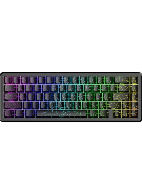 X65 HE Wired Rapid Trigger Magnetic Switch 65% Mechanical Gaming Keyboard, Hall Effect Top Mount RGB Hot Swap,Adjustable Actuation,8KHZ Polling Rate,PBT Keycaps for Win/Mac(Black Contour)