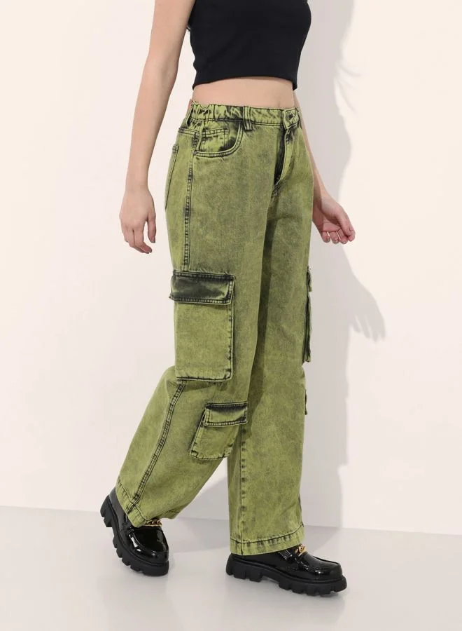 Freehand  Women Relaxed Fit Solid High Rise Jeans  | Best Price UAE