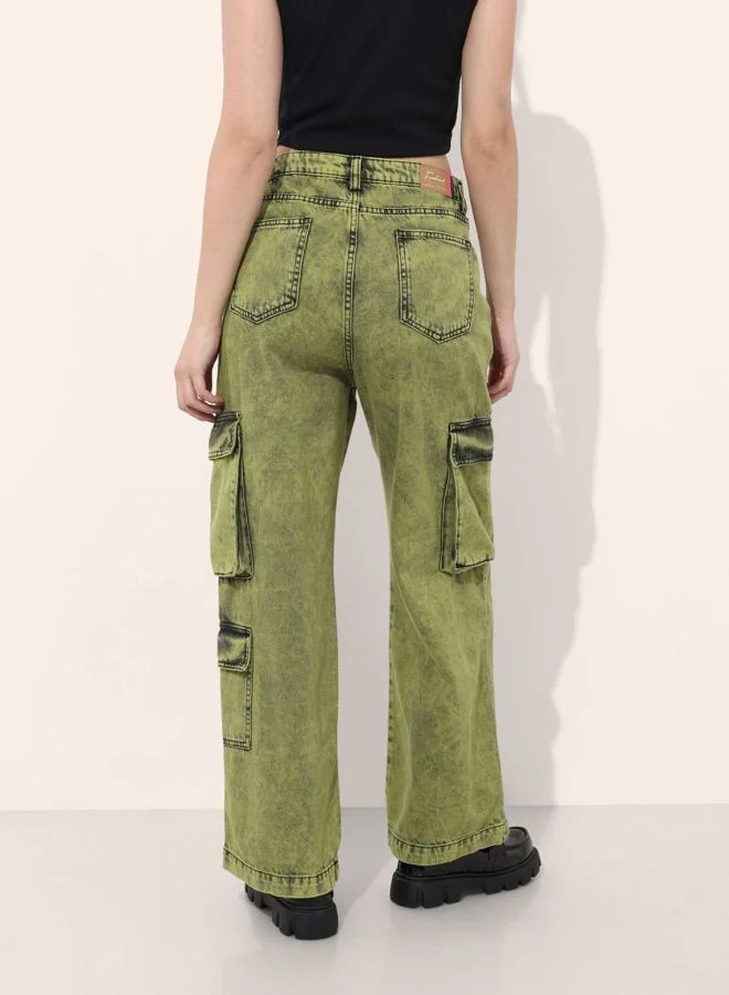Freehand  Women Relaxed Fit Solid High Rise Jeans  | Best Price UAE