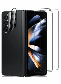 Y&D For Samsung Galaxy Z Fold 4 Front Screen Protector Tempered Glass Case Friendly 9H Hardness HD Clear Film + Camera Lens for 5G - Anti-Scratch  - Image 1