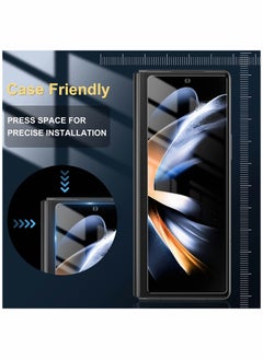 Y&D For Samsung Galaxy Z Fold 4 Front Screen Protector Tempered Glass Case Friendly 9H Hardness HD Clear Film + Camera Lens for 5G - Anti-Scratch  - Image 2