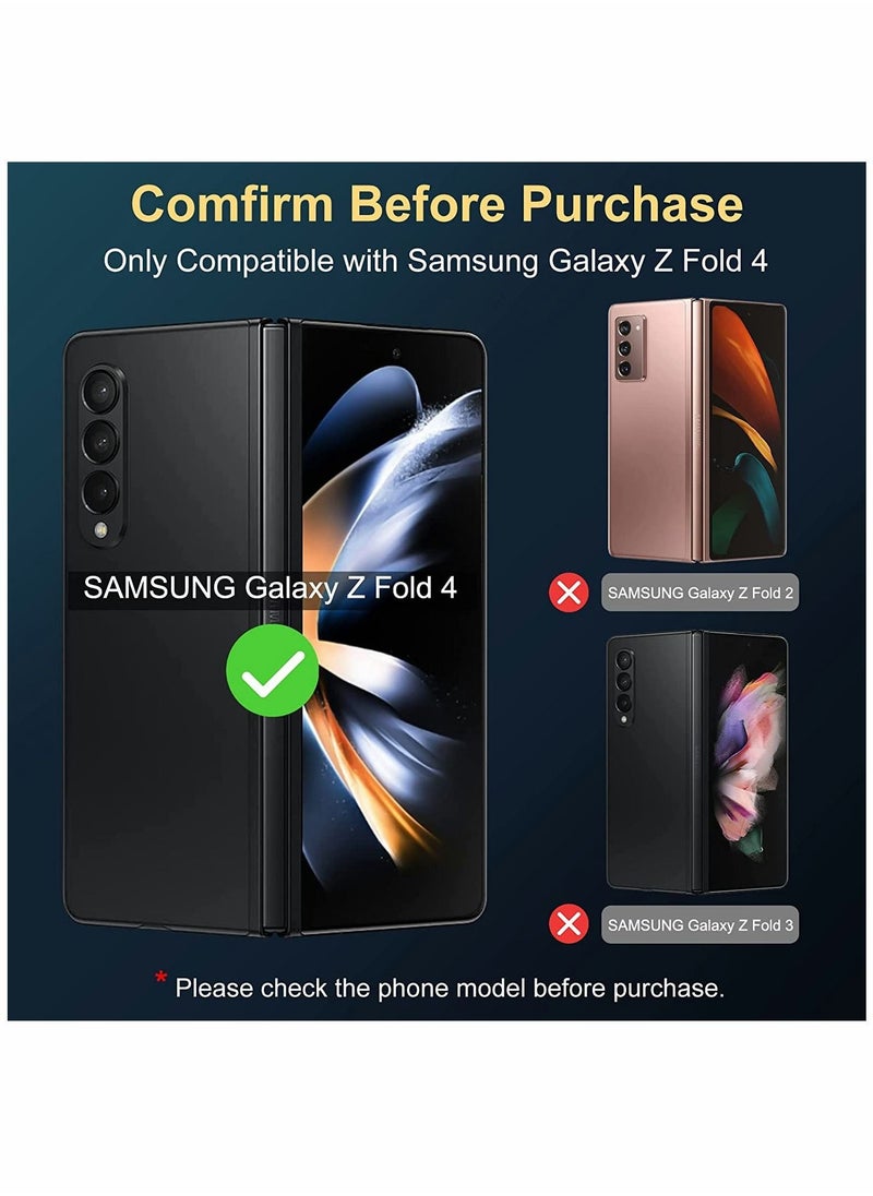 Y&D For Samsung Galaxy Z Fold 4 Front Screen Protector Tempered Glass Case Friendly 9H Hardness HD Clear Film + Camera Lens for 5G - Anti-Scratch  - Image 3