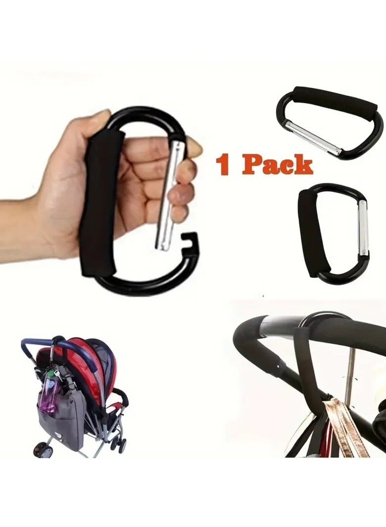 Gonice 1pcs 14cm/5.5inch Stroller Hook, Large Hook With EVA Handle, Large Carabiner Clip Accessories, Organizer Hook - Image 1