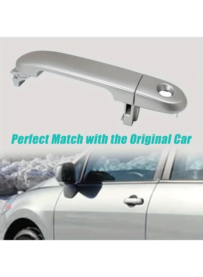 Front Left Door Exterior Handle with Keyhole Silvery for Nissan Versa 2007 2011 and Nissan Tiida 2007 2012 - Image 3