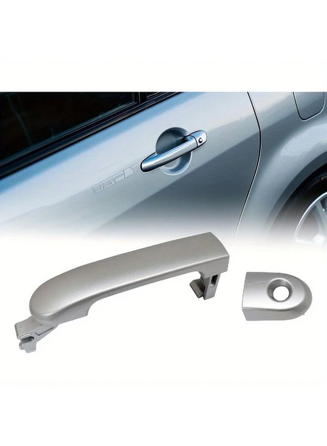 Front Left Door Exterior Handle with Keyhole Silvery for Nissan Versa 2007 2011 and Nissan Tiida 2007 2012 - Image 2