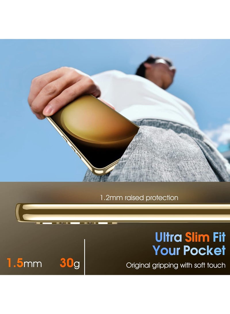 UNBLACK Compatible with Samsung Galaxy S24 Plus Magnetic MagSafe Case With Camera Lens (Gold)