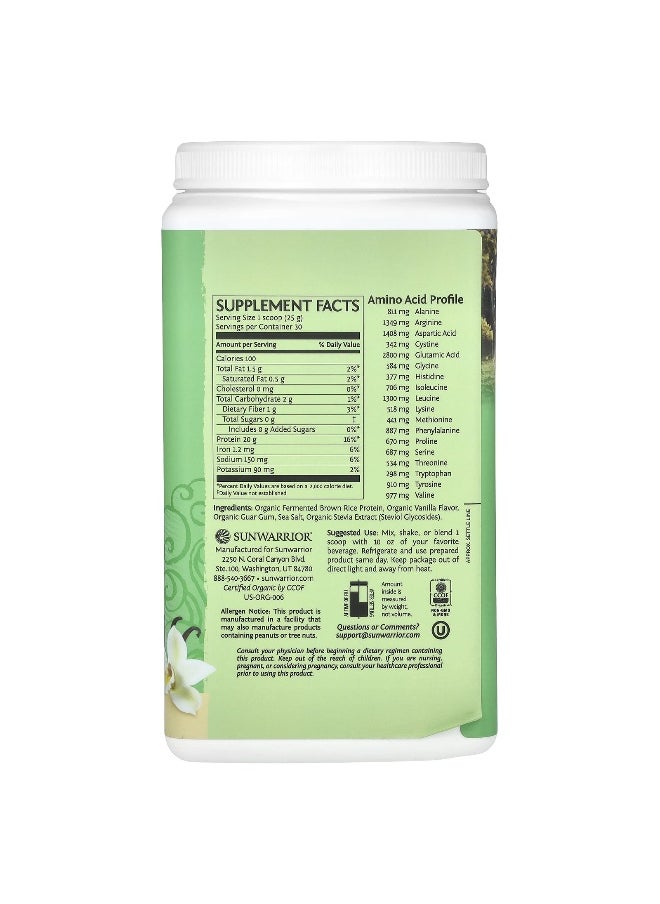 Sunwarrior Sunwarrior, Classic Protein, Vanilla, 1.65 lb (750 g)  - Image 2