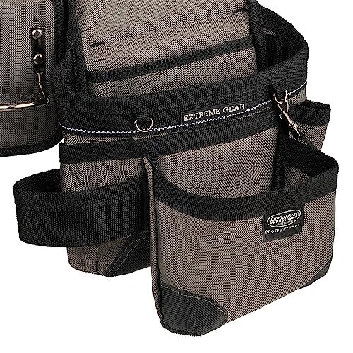 Bucket Boss 3 Bag Tool Bag Set with Suspenders in Grey, 55185 - Image 5