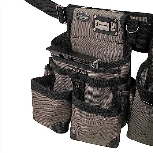 Bucket Boss 3 Bag Tool Bag Set with Suspenders in Grey, 55185 - Image 4