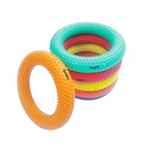Gmefvr Rubber Dotted Tennikoit Ring 6 Inches Diameter Multicolor, Kids Playing, Tennis Ring, Rubber Frisbee - Image 1