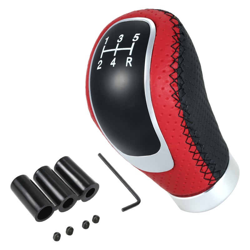 Gear Shift Knob 5 Speed Red - Easy Installation Direct Replacement No Modification Required Universal Shifter Lever Stick for Vehicle Interior Upgrade - Image 1