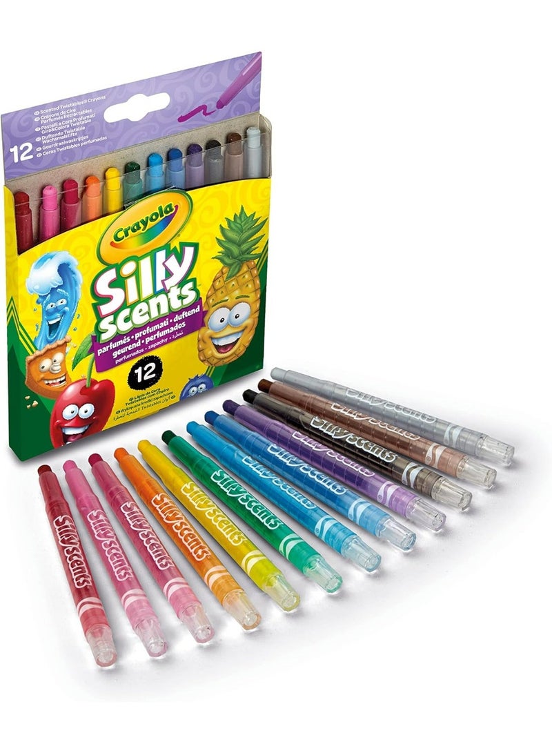 Crayola - Silly Scents Twistables Crayons | 12 Flavorful Scented Colors, No Sharpening Needed! Fun and Educational Art Supplies for Kids Age 3+ - Image 1