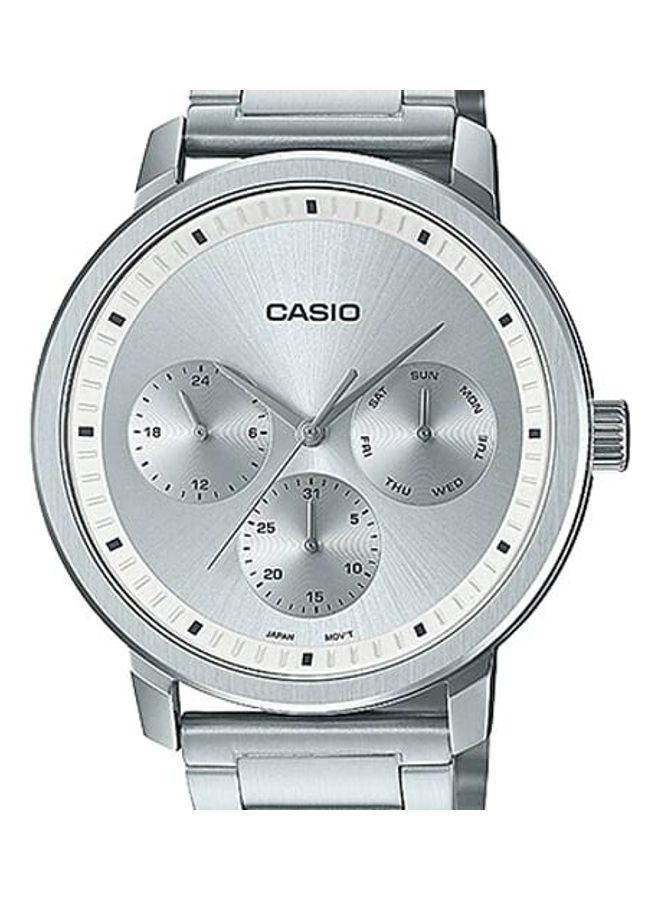 CASIO Men Silver Dial Stainless Steel Band Analog Wrist Watch MTP-B305D-7EVDF - Image 3