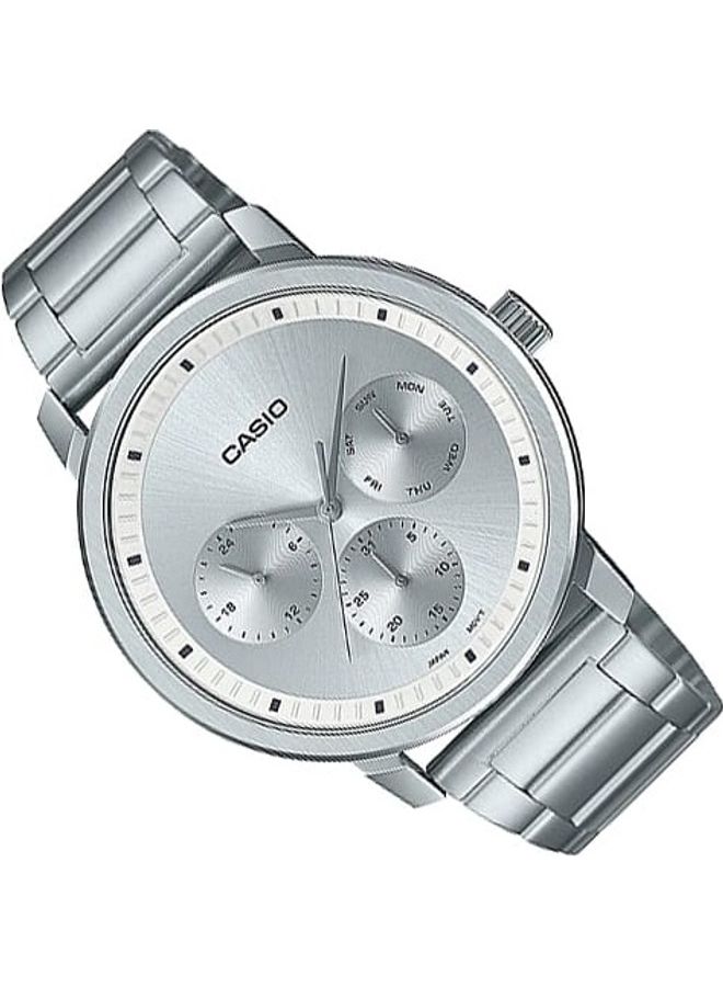 CASIO Men Silver Dial Stainless Steel Band Analog Wrist Watch MTP-B305D-7EVDF - Image 2