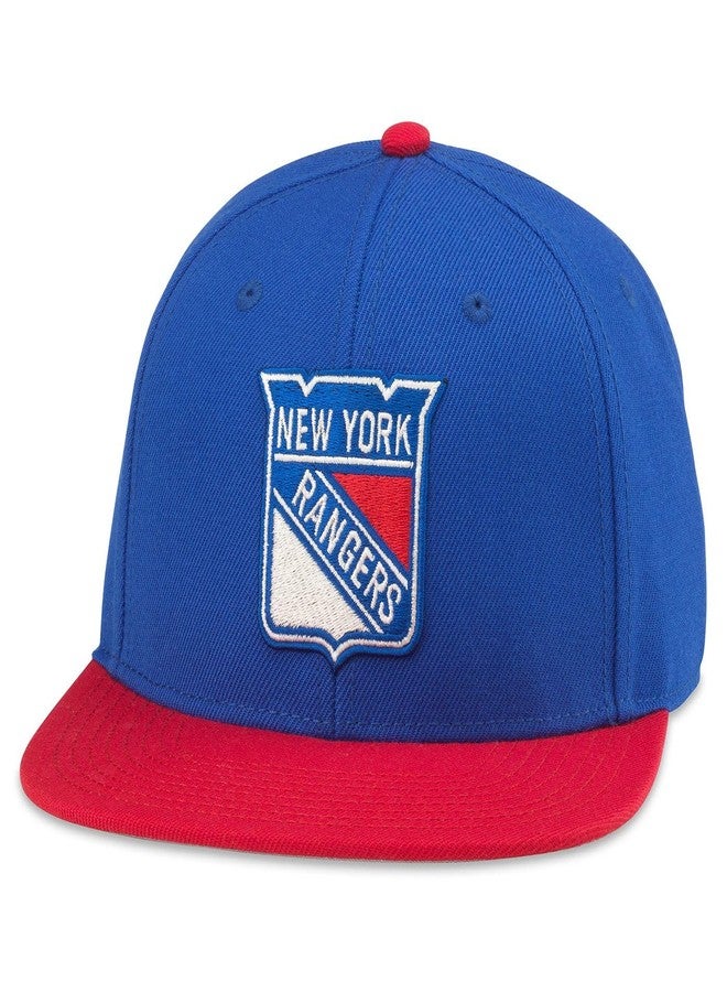 AMERICAN NEEDLE New York Rangers Archive 400 Adjustable Snapback Baseball Hat (21006A-NYR-RYRD) - Image 1