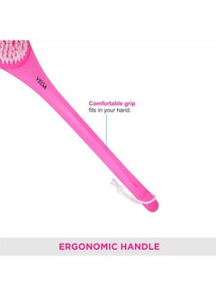 Vega Long Handle Bristle Bath Brush, 134 G (Blue)  - Image 5