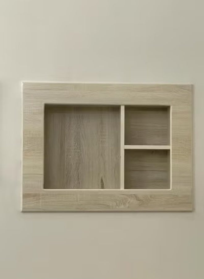 فيرونا غطاء ديكور خشبي لتغطية مكيف هواء النافذة اللون بيج - Image 1