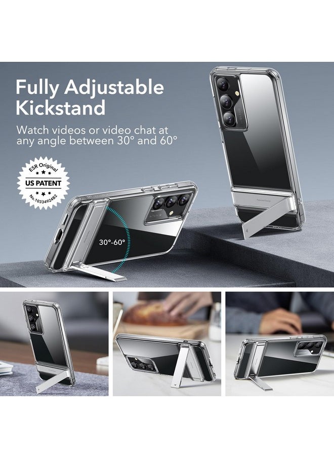 اي اس ار جراب ESR لهاتف Samsung Galaxy S24، حامل مع 3 أوضاع للحامل، حماية من السقوط بدرجة عسكرية، جراب هاتف نحيف مقاوم للصدمات مع حامل حاصل على براءة اختراع، غطاء S24 مع حامل، TPU، سلسلة Boost، شفاف  - Image 2
