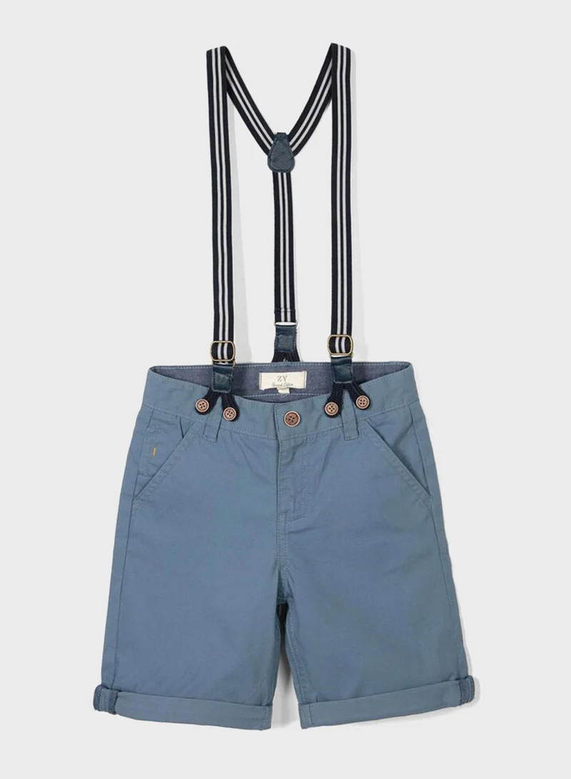 Zippy Kids Shorts With Suspenders