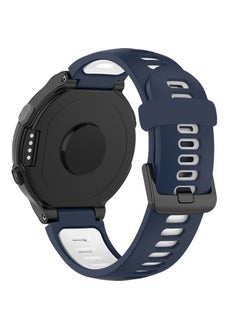 Replacement Strap For Garmin Forerunner 220/230/235/620/630/735XT Two-color Silicone Watch Band Blue+White