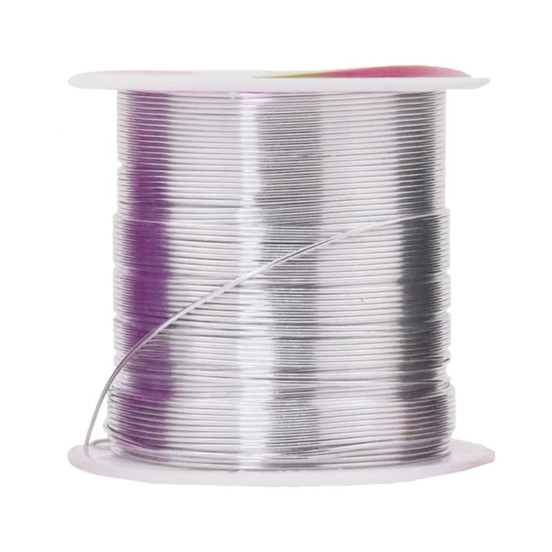 Mandala Crafts 22 Gauge Anodized Aluminum Craft Wire for Jewelry Making - 450 FT Colored Flexible Silver Black Gold Purple Red Kelly Green Wire - Bendable for Bonsai Armature Crafting Sculpting - Image 3