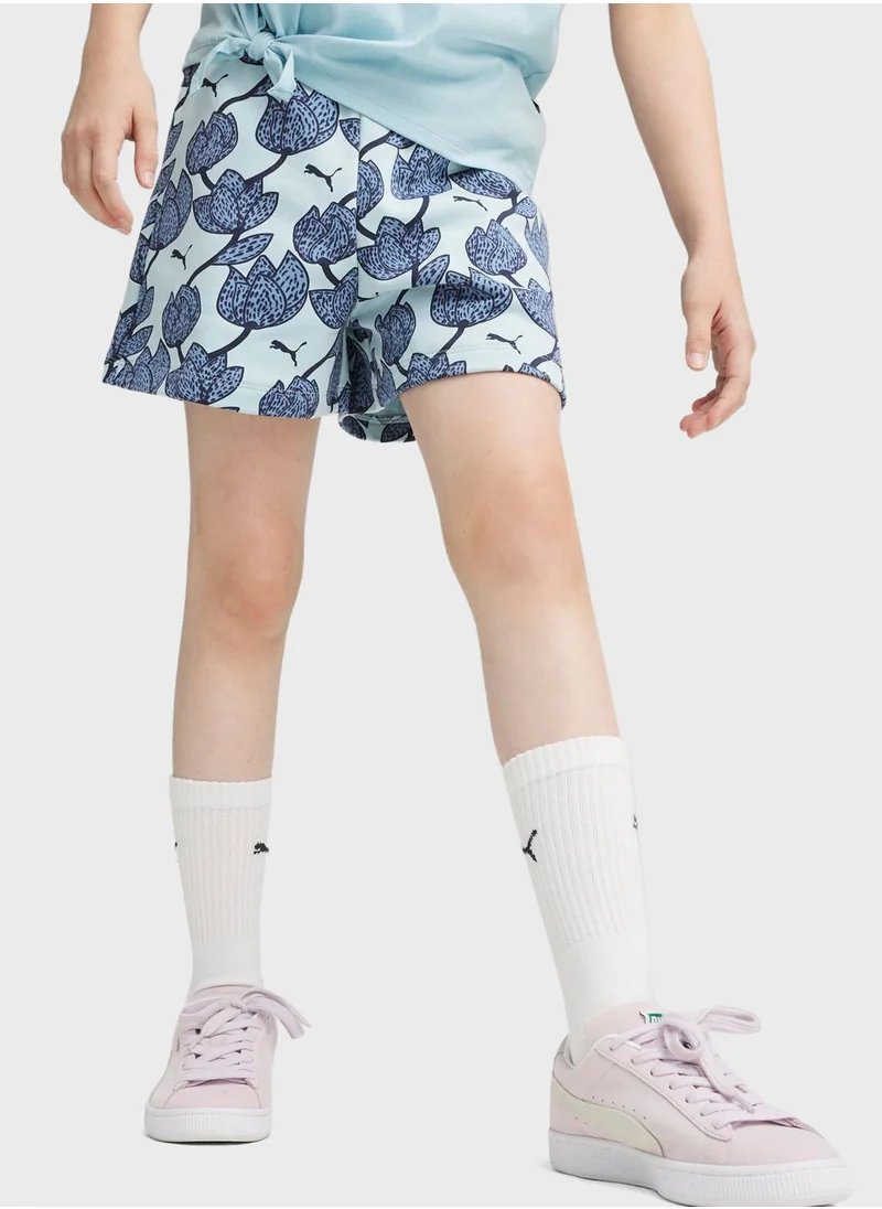 PUMA Kids Essential Blossom Printed Shorts