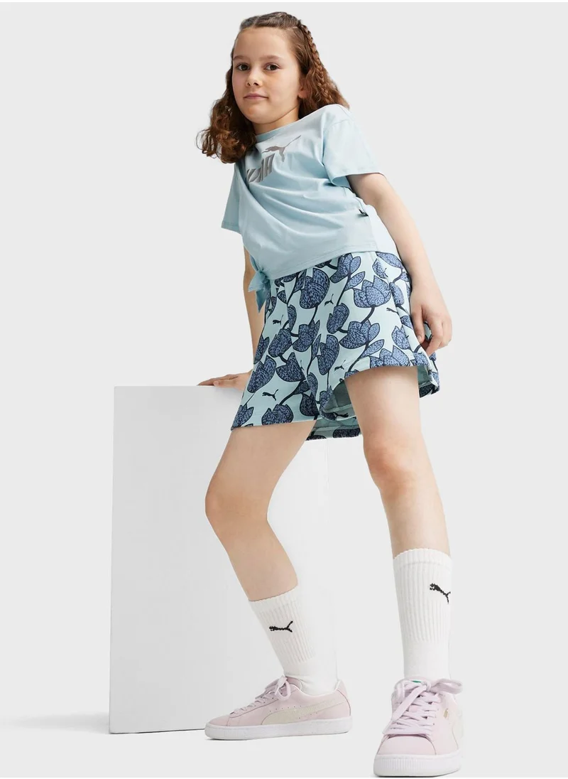 PUMA Kids Essential Blossom Printed Shorts